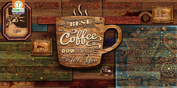 mẫu tranh dán tường coffee - 055858
